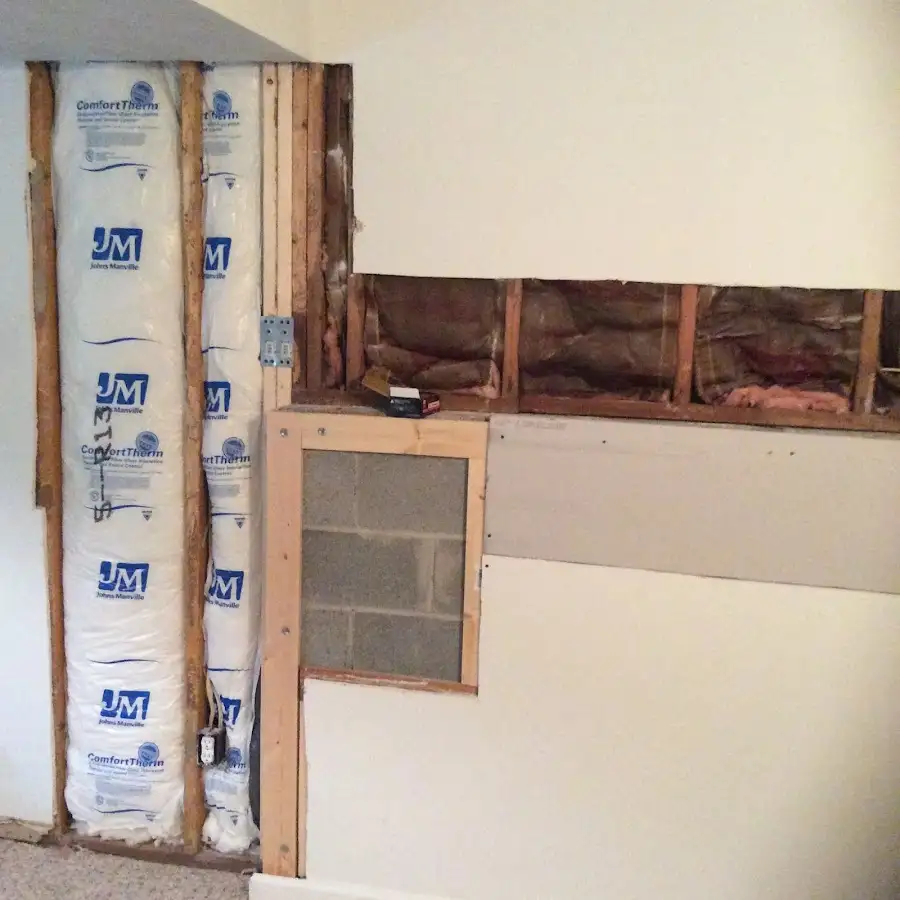 Wall insulation replacement during Odor Removal & Deodorization in Lacy-Lakeview